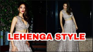 Ethnic Delight: Nusrat Jahan looks smoking hot in shimmery designer lehenga avatar, fans love it