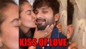 Feelin the looooove: Shahid Kapoor gets a kiss of love from wife Mira Rajput