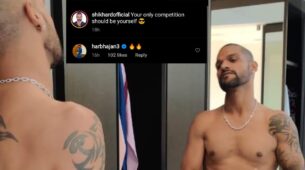 Gabbar Swag: Shikhar Dhawan shares latest shirtless photo on social media, Harbhajan Singh has something interesting to say