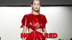 Gigi Hadid Looking Spicy Hot In Prabal Gurung’s Red Outfit