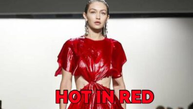 Gigi Hadid Looking Spicy Hot In Prabal Gurung’s Red Outfit