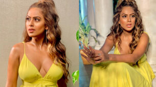 Good morning honey: Nia Sharma burns the oomph quotient with her latest low-neck strapless outfit, hot video goes viral