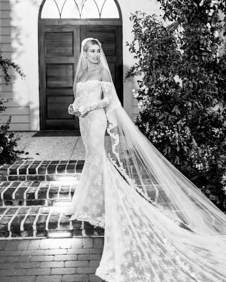 Hailey Baldwin, Gigi Hadid And Emma Stone Look Spicy Hot in White Wedding Gown - 0