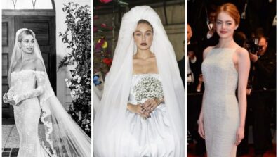 Hailey Baldwin, Gigi Hadid And Emma Stone Look Spicy Hot in White Wedding Gown