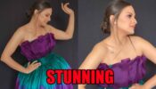 Himanshi Khurana looks stunning in a peacock shade dress, fans love it
