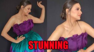 Himanshi Khurana looks stunning in a peacock shade dress, fans love it