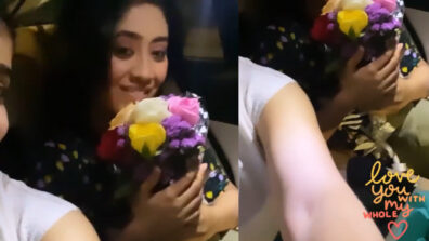 I love you baby: Who is the special person Shivangi Joshi is giving flowers to in a happy mood?