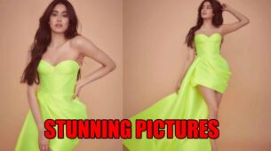 Janhvi Kapoor shares stunning pictures in neon green dress, fans can’t stop drooling