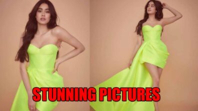 Janhvi Kapoor shares stunning pictures in neon green dress, fans can’t stop drooling