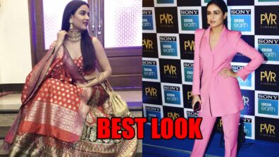 Jasmin Bhasin In Banarsee Lehenga Or Pantsuit: Which Look Suits On Her?