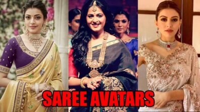 Kajal Aggarwal, Anushka Shetty & Hansika Motwani’s Attractive Designer Saree Avatars To Fall In Love With