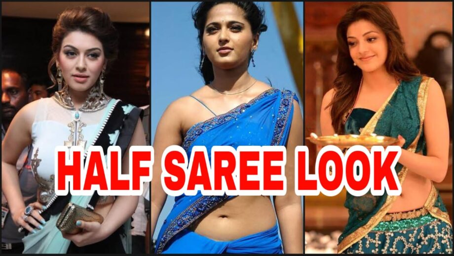 Kajal Aggarwal, Anushka Shetty & Hansika Motwani's Attractive Half Saree Fashion Moments That Will Make You Sweat 792687