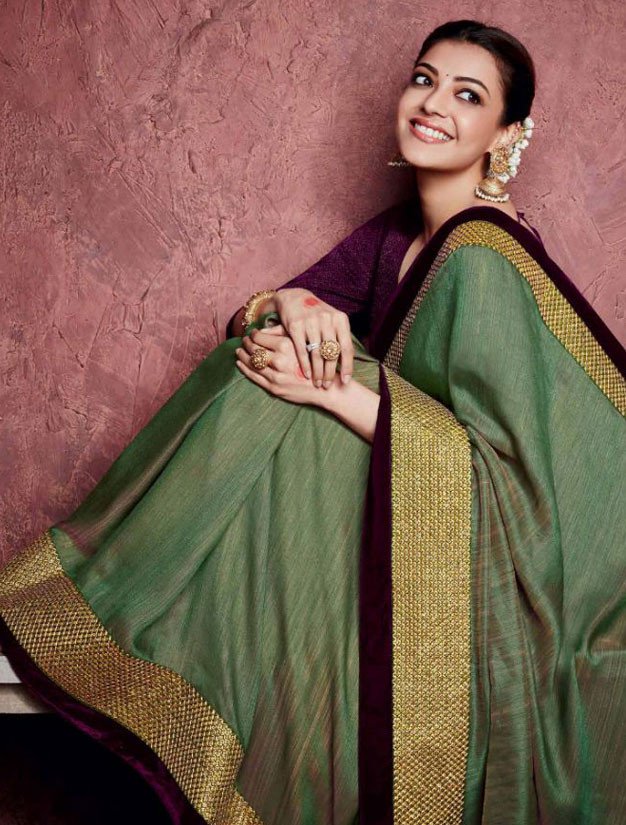 Kajal Aggarwal To Samantha Akkineni: 3 Hottest Olive Green Saree Looks That You Can Ace For A Wedding - 0