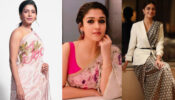 Keerthy Suresh Vs Nayanthara Vs Samantha Akkineni: Which South actress looks most gorgeous in embellished fabric printed designer saree?