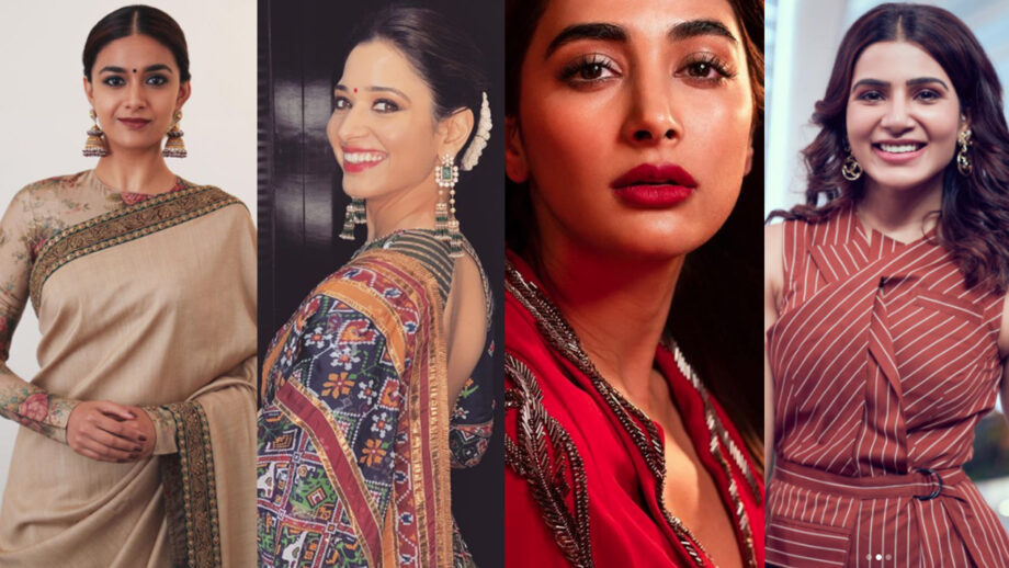 Keerthy Suresh Vs Tamannaah Bhatia Vs Pooja Hegde Vs Samantha Akkineni: Hottest South Celebrity in Scarlett Red Lipstick shade?