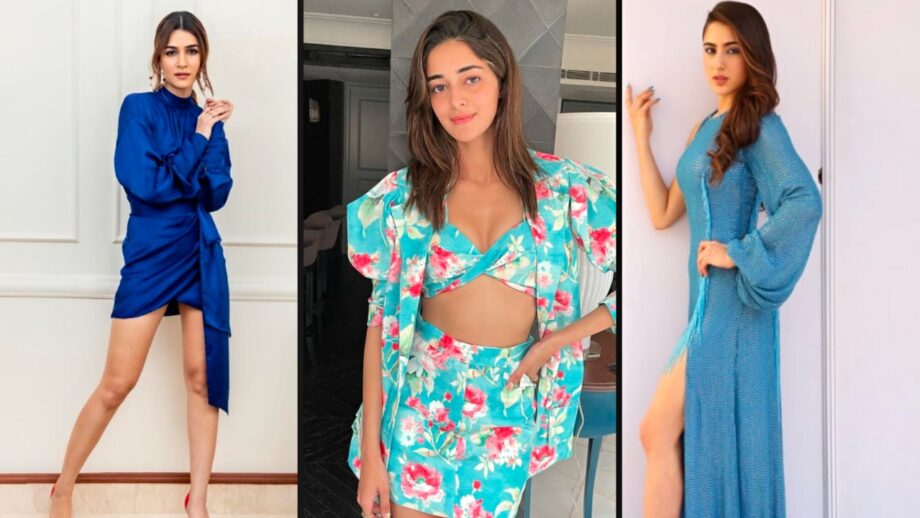 Kriti Sanon, Ananya Panday To Sara Ali Khan: Hot Bollywood Divas Who Rocked Blue Outfits 308977