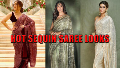 Kriti Sanon, Bhumi Pednekar, Mrunal Thakur: 3 Hottest Sequin Saree Looks Of Bollywood