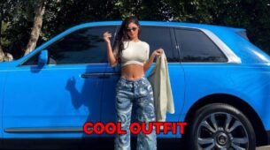 Kylie Jenner Pairing In White Crop Top And Blue Shades Bottom Looks Spicy Hot; See Picture