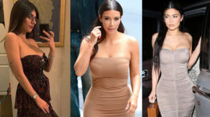 Mia Khalifa, Kim Kardashian & Kylie Jenner’s HOTTEST strapless bodycon dress moments that set internet on fire