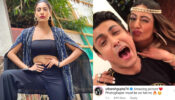 Naagin Bombshell: Surbhi Chandna shares super hot photoshoot moment in dark blue strapless outfit, Utkarsh Gupta is impressed