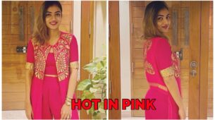 Nazriya Nazim Looks Hot In Pink Outfit