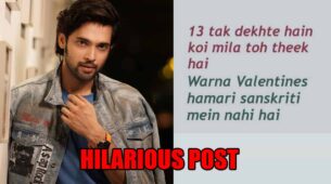 Parth Samthaan’s hilarious post on Valentine will make you go ROFL