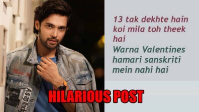 Parth Samthaan’s hilarious post on Valentine will make you go ROFL