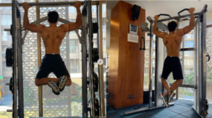 Perfect Abs: Pearl V Puri flaunts his muscular body while working out