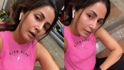 Private Workout Exhausted Video: Hina Khan sweats it out in the gym in a pink sports bra, fans go bananas