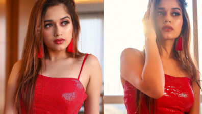 Red Love: Jannat Zubair Rahmani looks smoking hot in shimmery red outfit on Valentine’s Day, fans ring in proposals