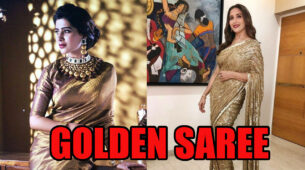 Samantha Akkineni To Madhuri Dixit: Celebs That Love Wearing A Golden Saree For Functions