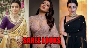 South Saree Fashion: Kajal Aggarwal Vs Samantha Akkineni Vs Trisha Krishnan: Hottest in Experimental Designer Drape Saree?