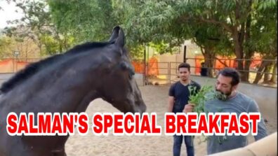 SUPER CUTE MOMENT: When Salman Khan had grass for breakfast with his cute farmhouse horse