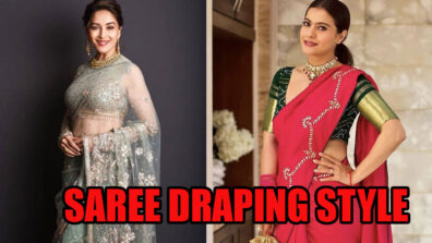 Take Ideas From Bollywood Divas: Madhuri Dixit To Kajol, For Fashionable Saree Draping Style