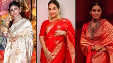 Take Some Ideas From Mouni Roy, Vidya Balan, And Malaika Arora’s Banarasi Silk Saree To Deserve Attention This Wedding Season