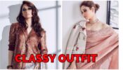 Tamannaah Bhatia Looks Classy Wearing Jacket With Saree: See Here