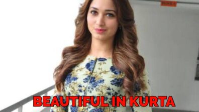 Tamannaah Bhatia Looks Very Elegant In Long Kurti In Green And Blue Floral Print Pairing With Jeans, See Here