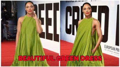 Tessa Thompson Slays In Green Oversized Dress On Red Carpet, Have A Look