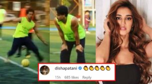 Tiger Shroff enjoys football game, Disha Patani loves it