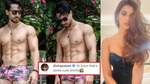 Tiger Shroff shares hot picture in pink shorts, Disha Patani comments ‘Yo broo that’s some cute shorts’