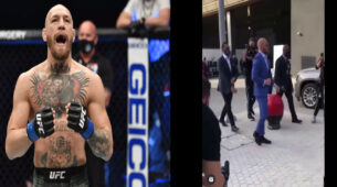 Haha!!! Take A Look At This Cameraman Who Ko’ed Himself As He Was Trying To Shoot Conor McGregor