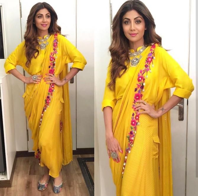 Top 3 Looks Of Shilpa Shetty In Dhoti Saree Style, See Here - 1