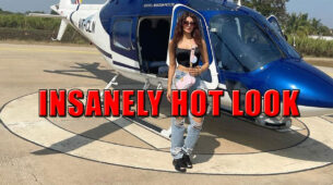 Urvashi Rautela Looks Insanely Hot In Cheeky Ripped Jeans & Black Crop Top
