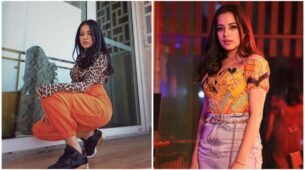 Sara Gurpal Looks Stunning In Orange Peasant Sleeves Top With High Waist Bottom, See Here