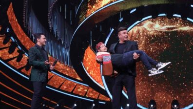 Anu Malik lifts Pawandeep Rajan on the sets of Indian Idol 12