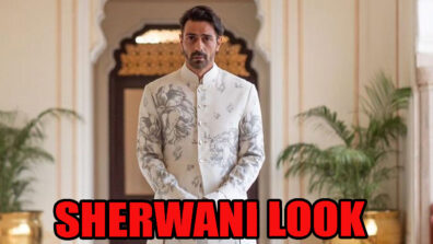 Arjun Rampal Gave Stylish Fashion Look In White Sherwani With Black Floral Print