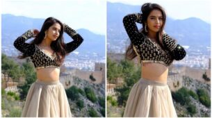 Avika Gor Slays In Black Embellished Choli But Contrasting Skirt