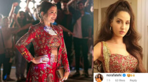 Beauty, pose, grace: Madhuri Dixit Nene stuns internet with her latest designer outfit avatar, Nora Fatehi can’t stop praising