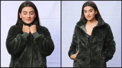 Black Fur Jacket Looks Of Akshara Singh