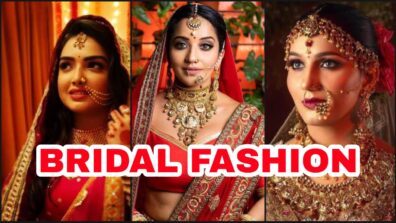 Bridal Fashion: Take Inspiration From Sapna Choudhary, Monalisa And Aamrapali Dubey’s Red Wedding Dresses And Bridal Jewellery